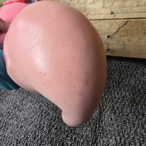 Vintage Peyo Peluche 1996 Baby Rose Smurf Plush Retro Electronic Blue Pink - Picture 6 of 11